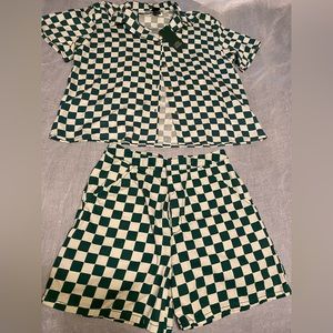 Green checkered set from Target